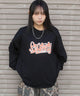 アクセ付きグラフィックプリントT（LS）/ブラック　モデル:159cm L着用
