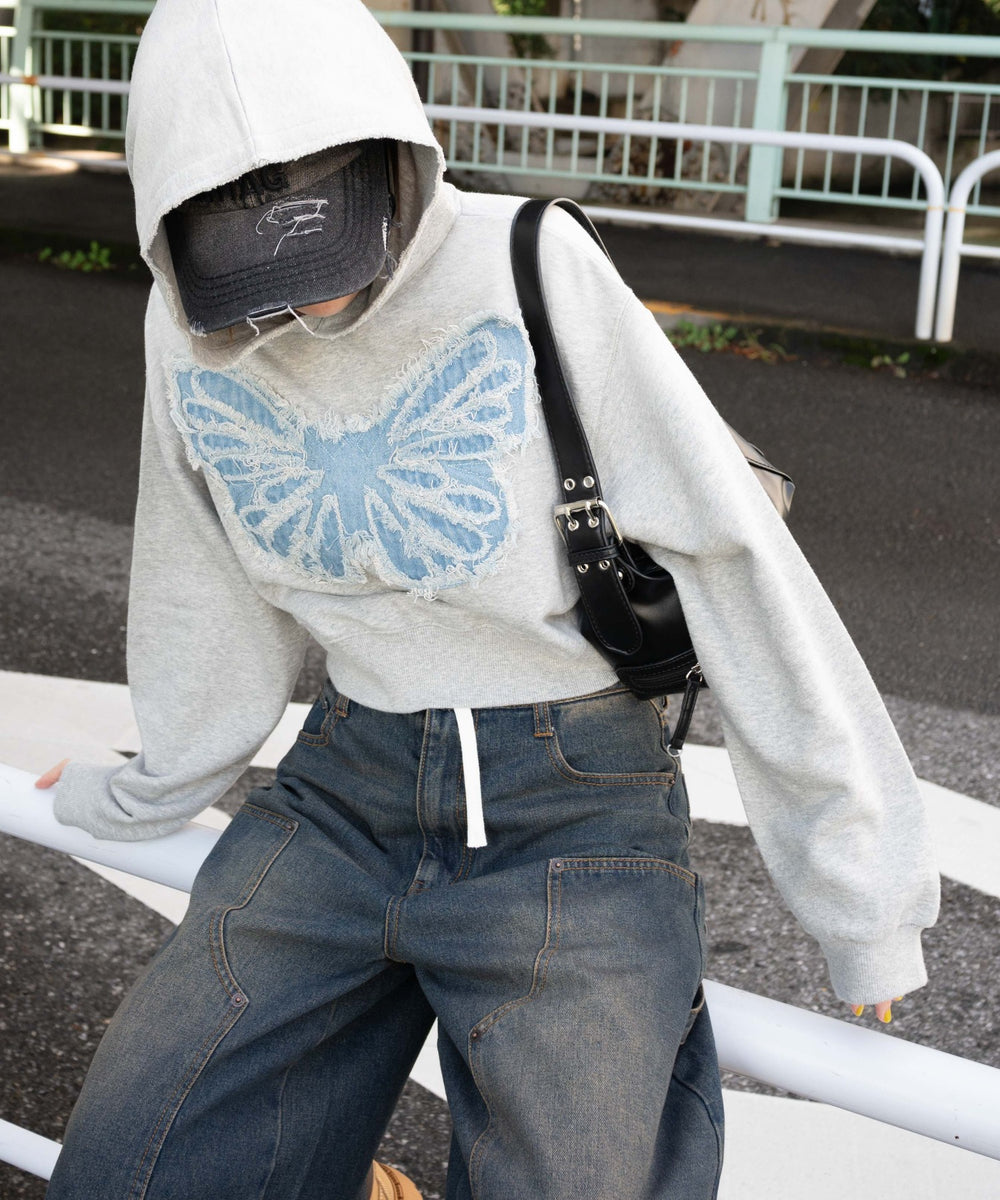杢グレー　モデル:155cm F着用