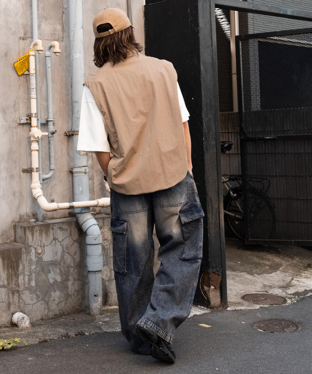 デニム中濃加工 モデル：175cm L着用