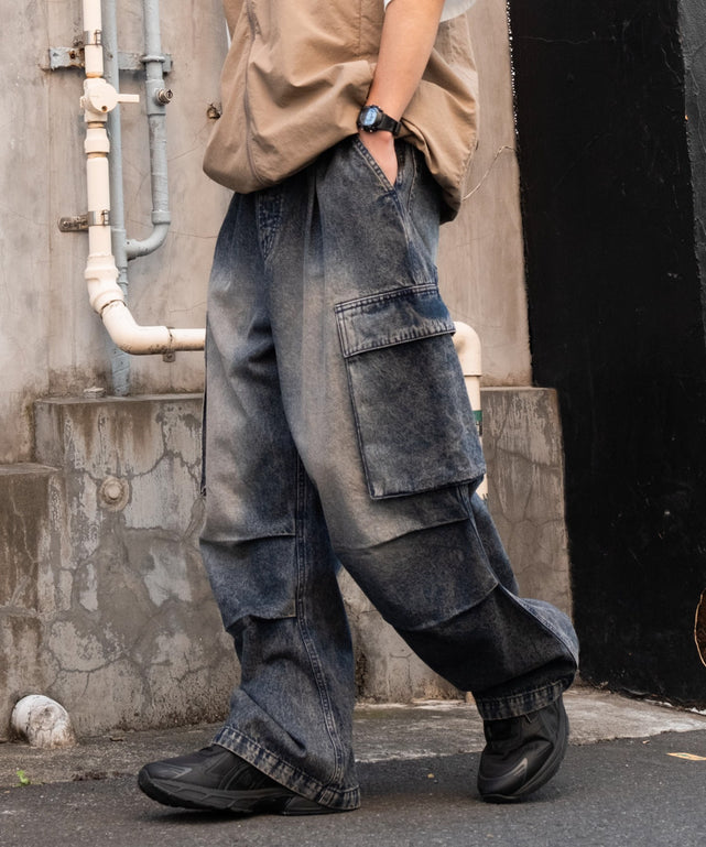 デニム中濃加工 モデル：175cm L着用