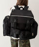 BIGポケット拡張バックパック/【柄4】ブラック（ポケットデザイン）