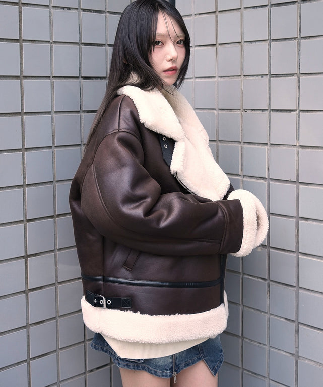 ブラウン　モデル：159cm F着用