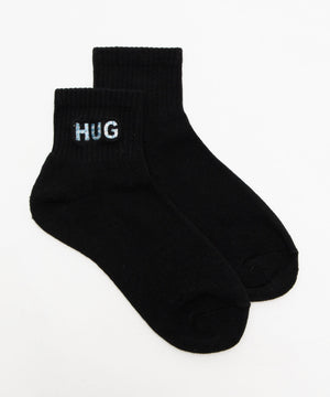 HUG刺繍アンクルパイルソックス(23-25cm)