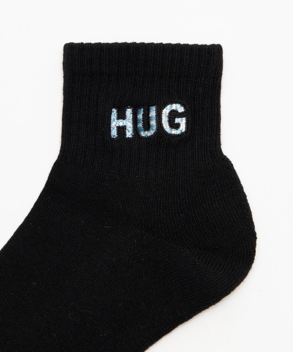 HUG刺繍アンクルパイルソックス(23-25cm)