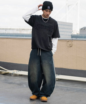 デニム中濃 モデル：180cm L着用