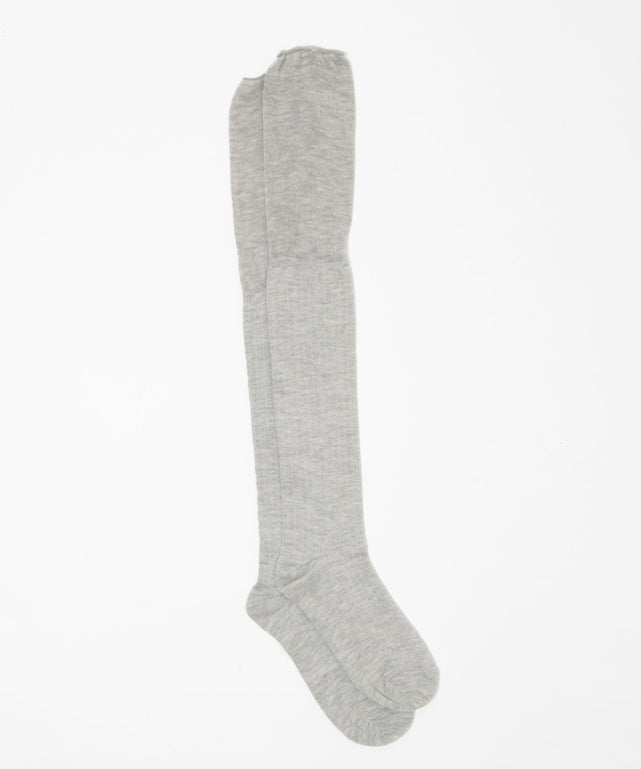クシュクシュ切替透かし柄ニーハイソックス(23-25cm)