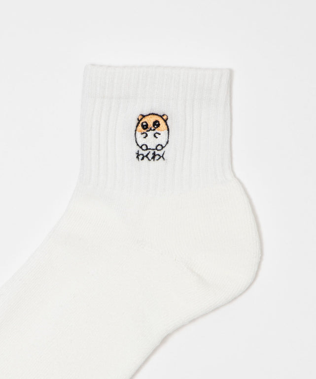 キラキラおめめアンクルパイルソックス(23-25cm)