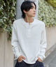 ワッフルヘンリーネックT(LS)/ホワイト　モデル：175cm L着用　
