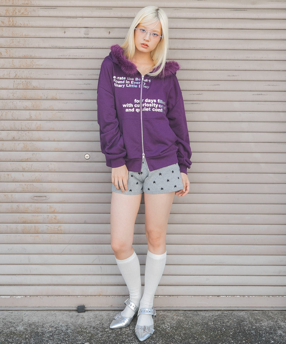 パープル　モデル：166cm F着用