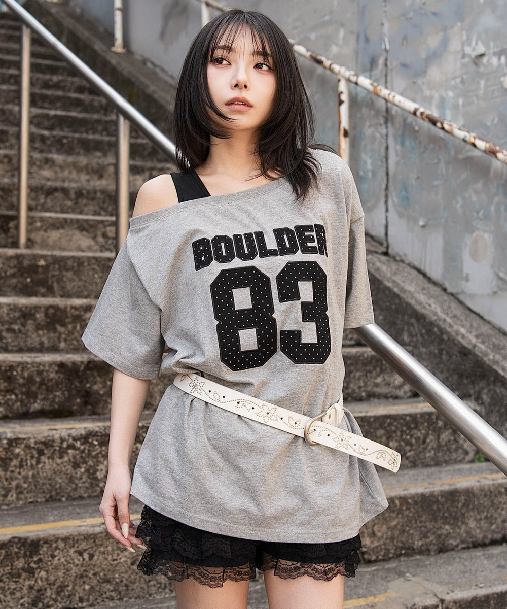 杢グレー　モデル：159cm F着用