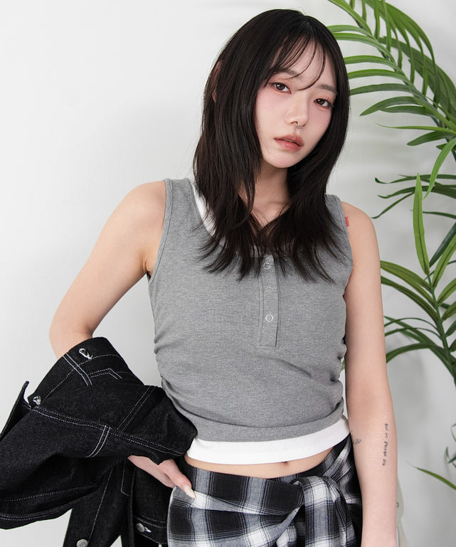 杢グレー モデル：159cm F着用