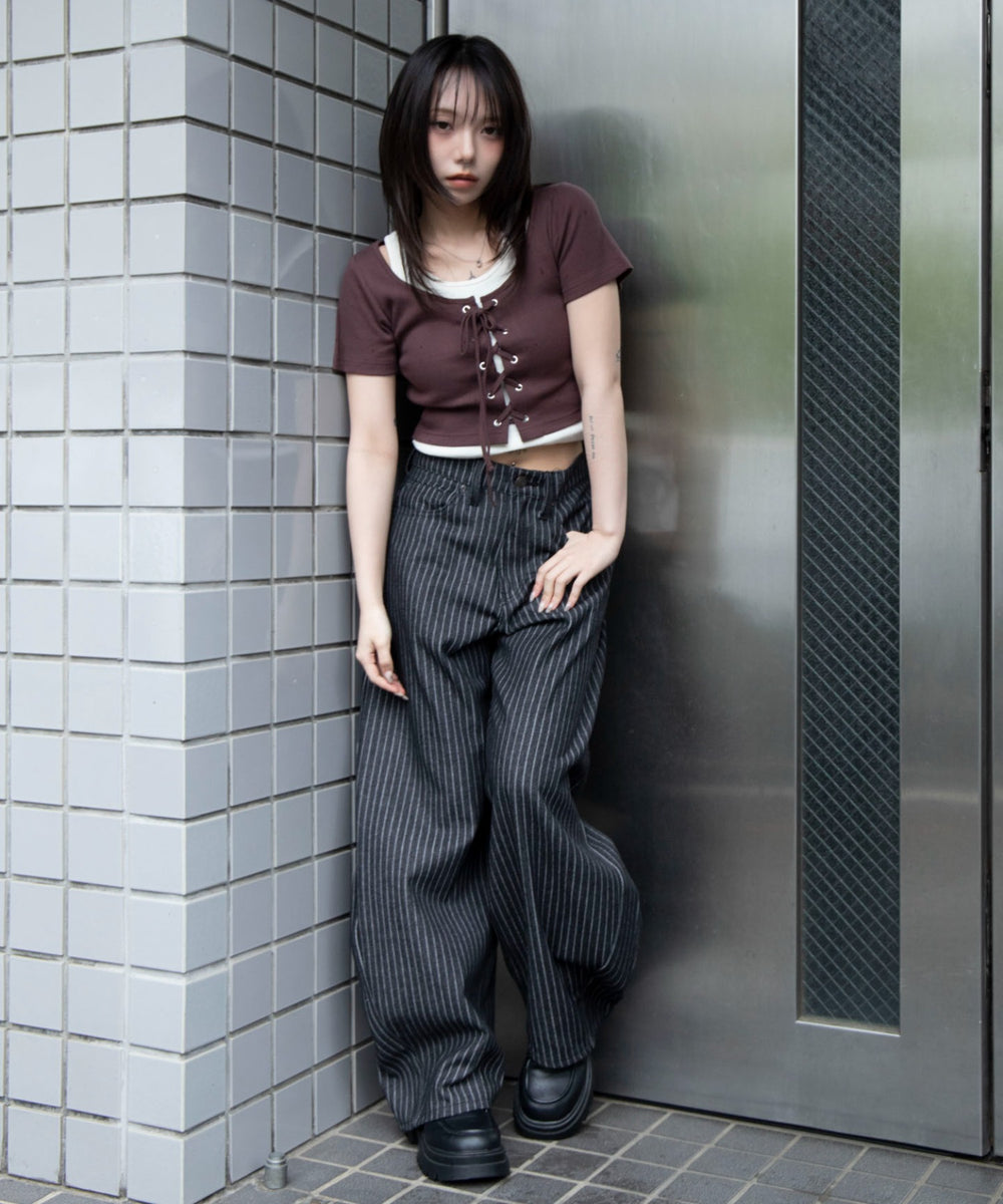 ブラウン　モデル：159cm F着用