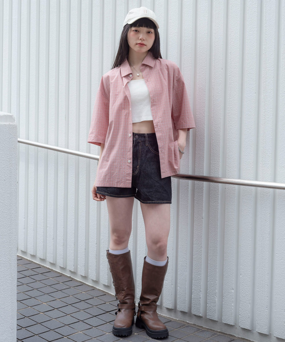 ピンク　モデル：164cm L着用