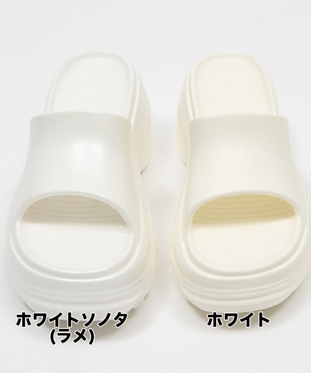 厚底デザインラバーサンダル