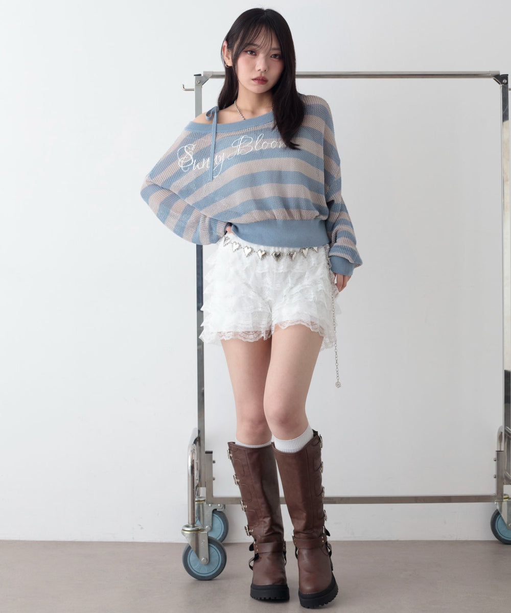 ブルーボーダー　モデル：159cm F着用