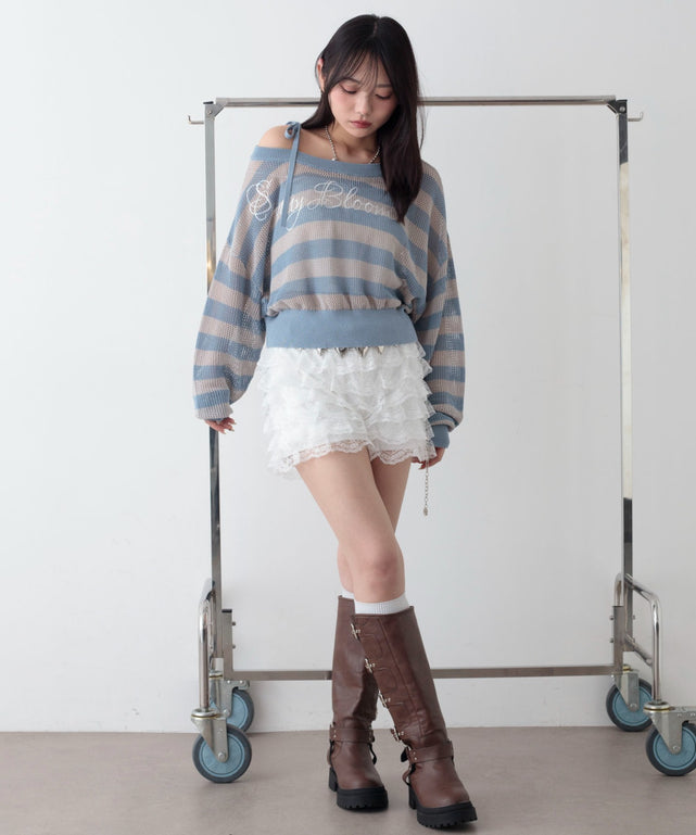 ブルーボーダー　モデル：159cm F着用