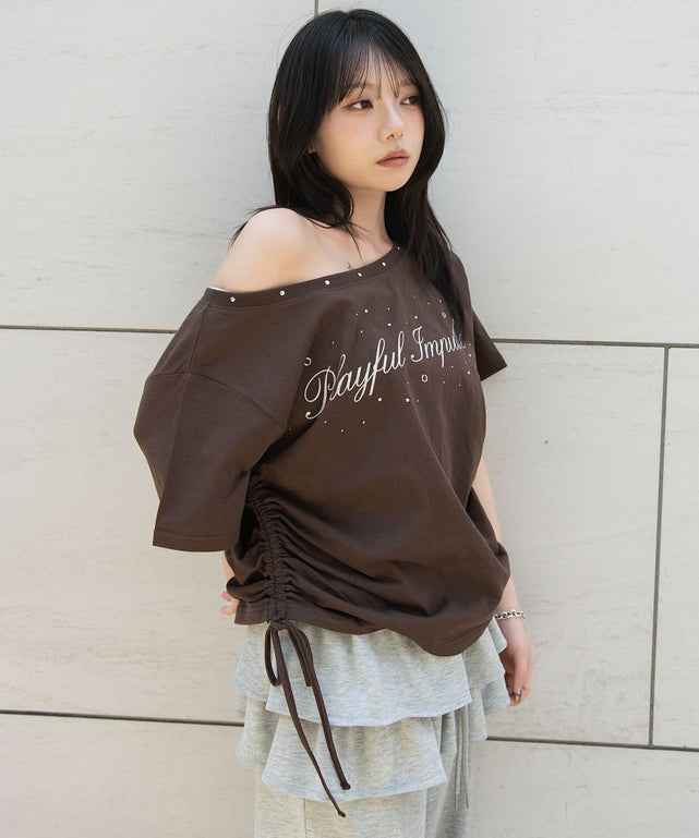 ブラウン　モデル：159cm F着用