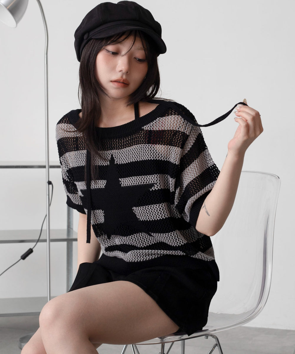 グレーボーダー　モデル：159cm F着用