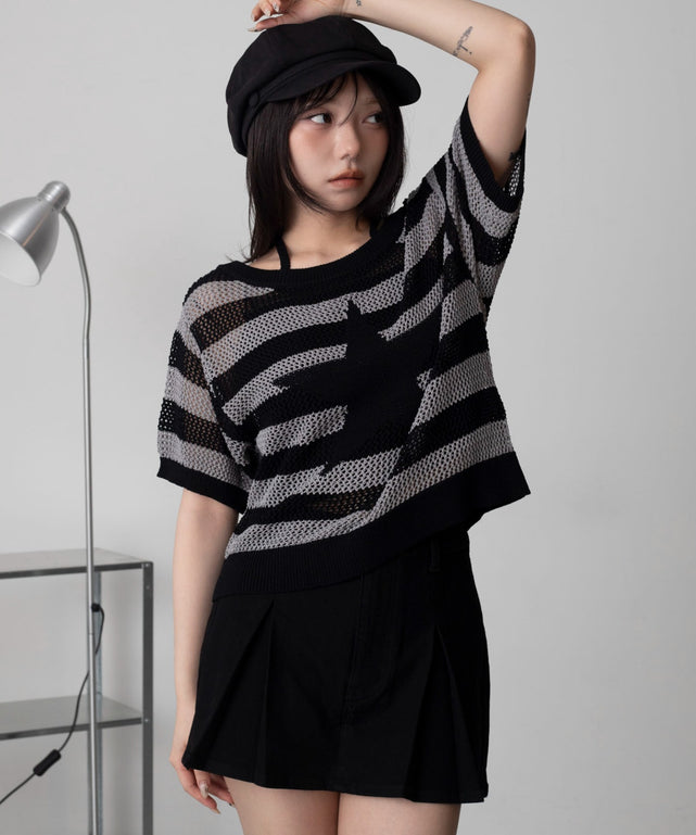 グレーボーダー　モデル：159cm F着用