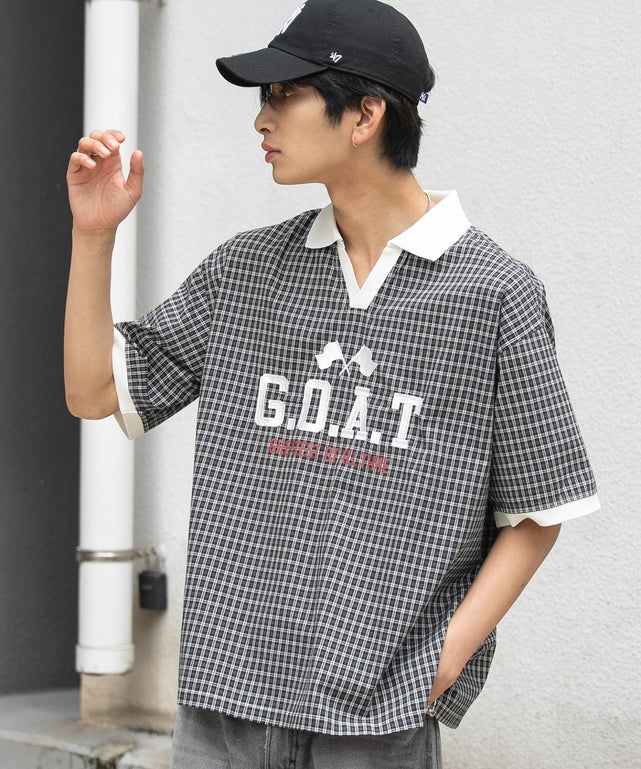 ブラックチェック1 モデル：180cm L着用
