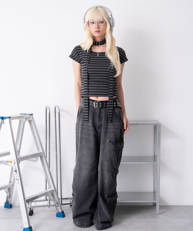 ブラックボーダー　モデル：166cm F着用