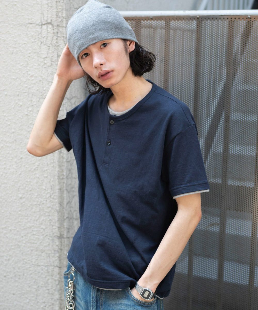 ネイビー モデル：182cm L着用