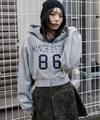 グラフィックショートZIPパーカー