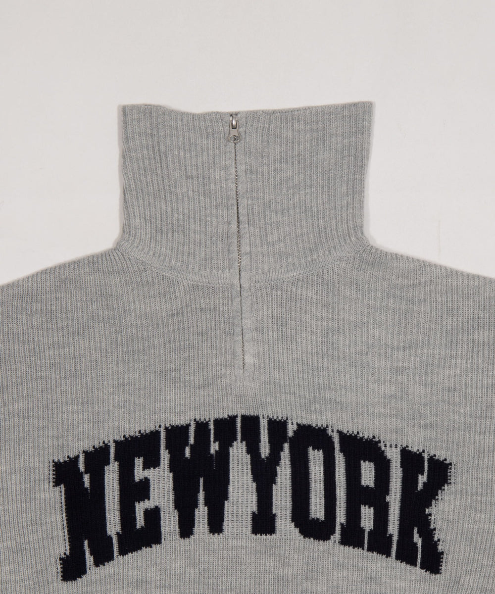 NEWYORKハーフジップニット