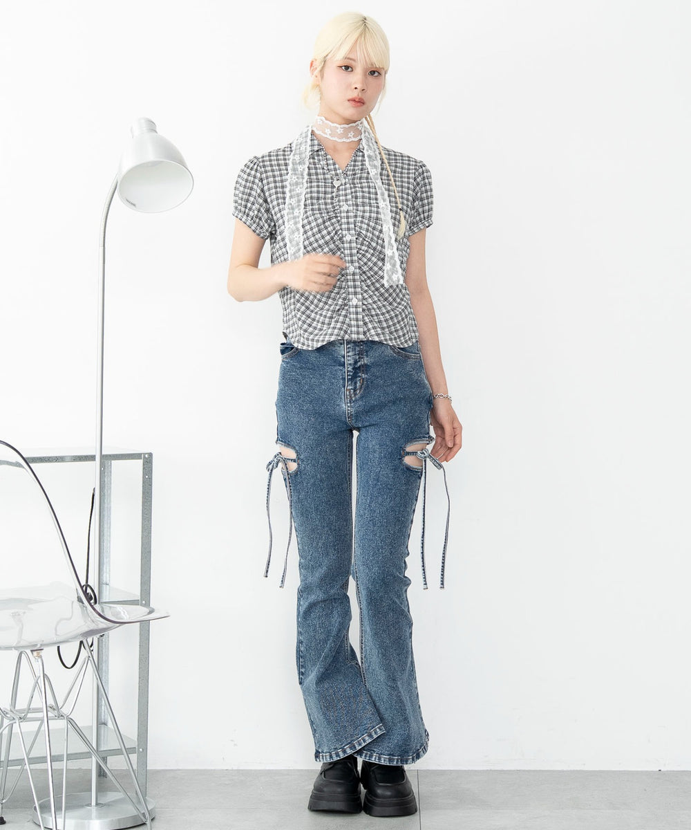 デニム中濃加工　モデル：166cm F着用