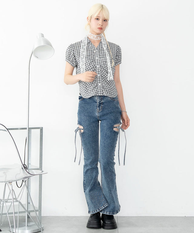 デニム中濃加工　モデル：166cm F着用