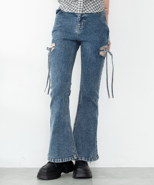 デニム中濃加工　モデル：166cm F着用