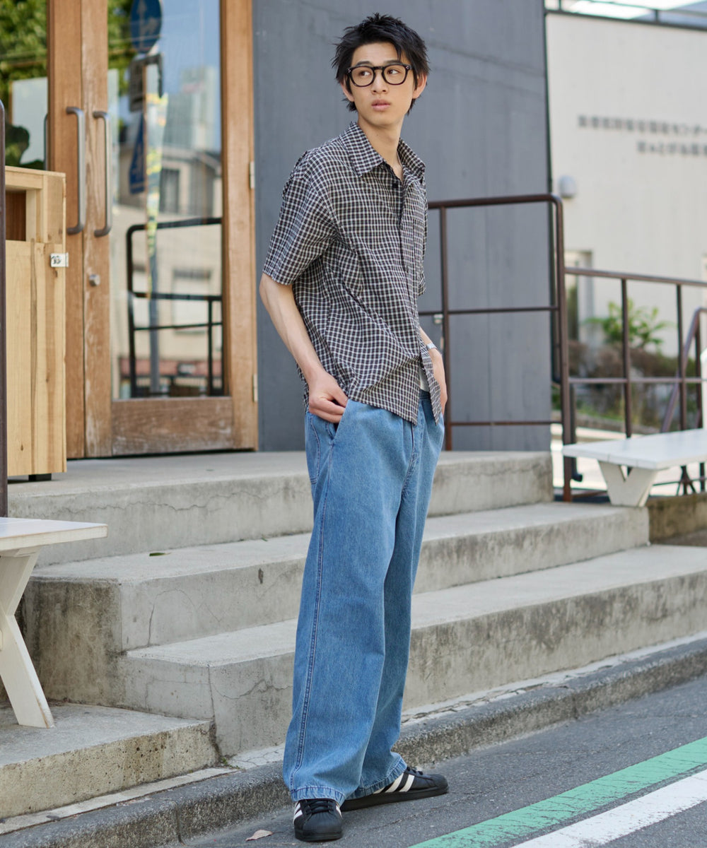 デニム淡 モデル：181cm L着用