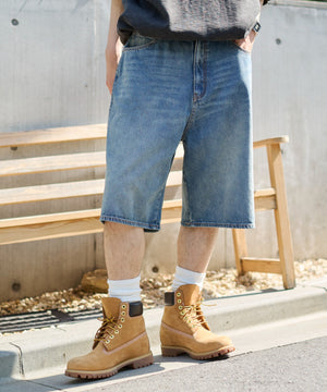 デニム中濃加工 モデル：181cm L着用