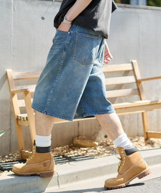 デニム中濃加工 モデル：181cm L着用