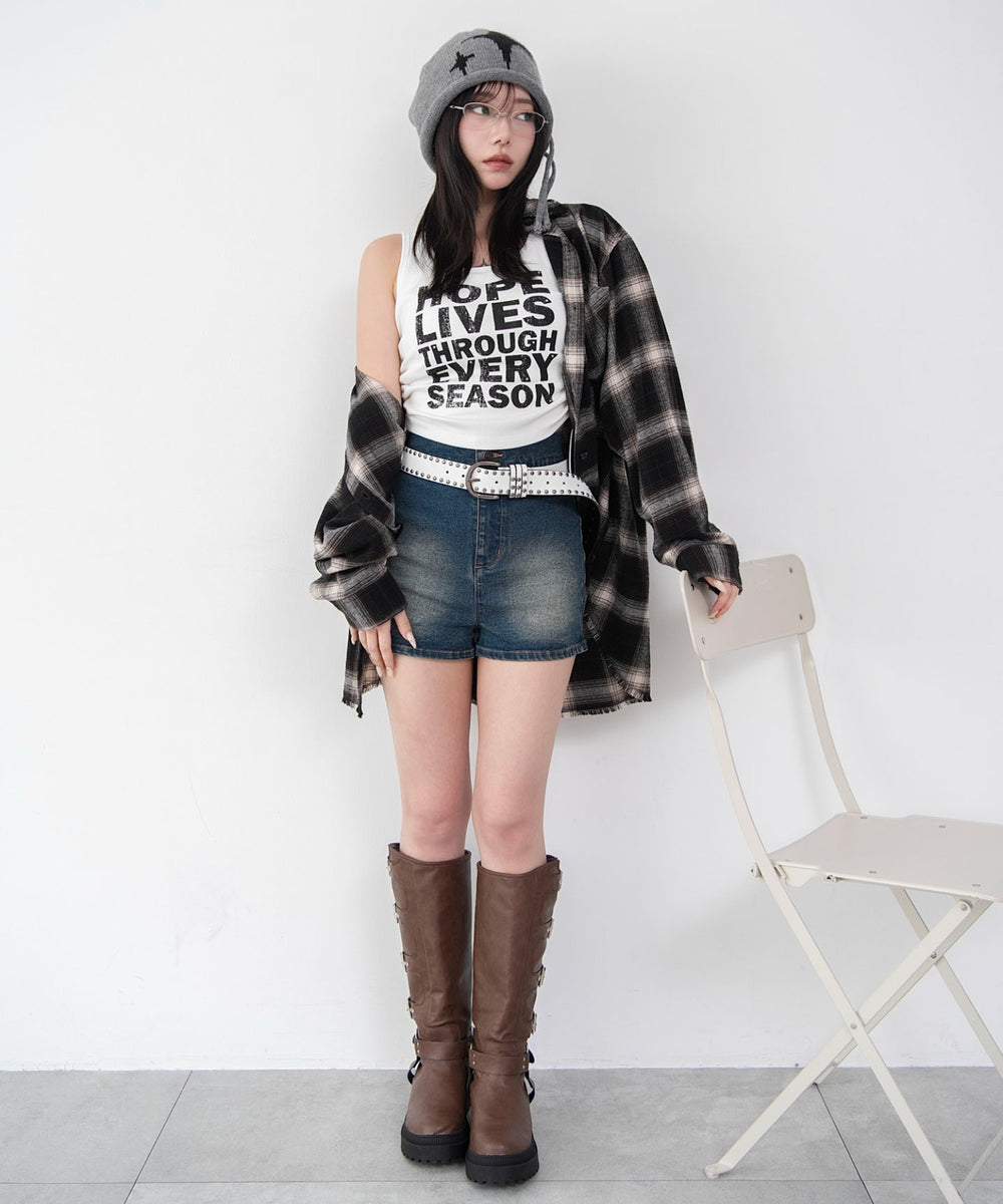 デニム中濃加工　モデル：159cm M着用