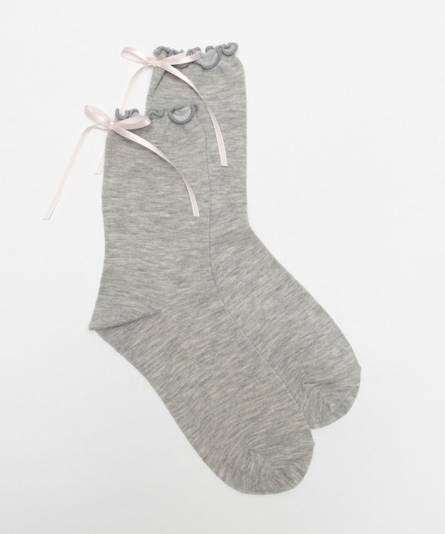 バックリボンメローソックス(23-25cm)