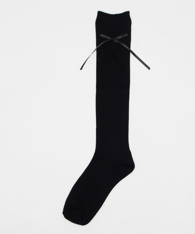 ローゲージリボンハイソックス(23-25cm)