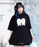 やさうさちゃんズッ友Tシャツ/ブラック
