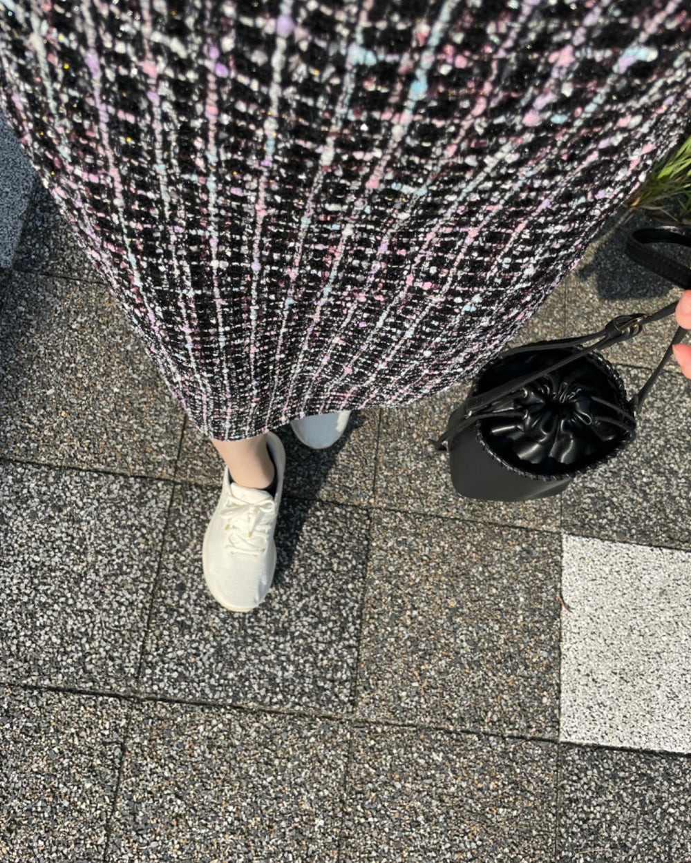 ツイードチェックワンピース