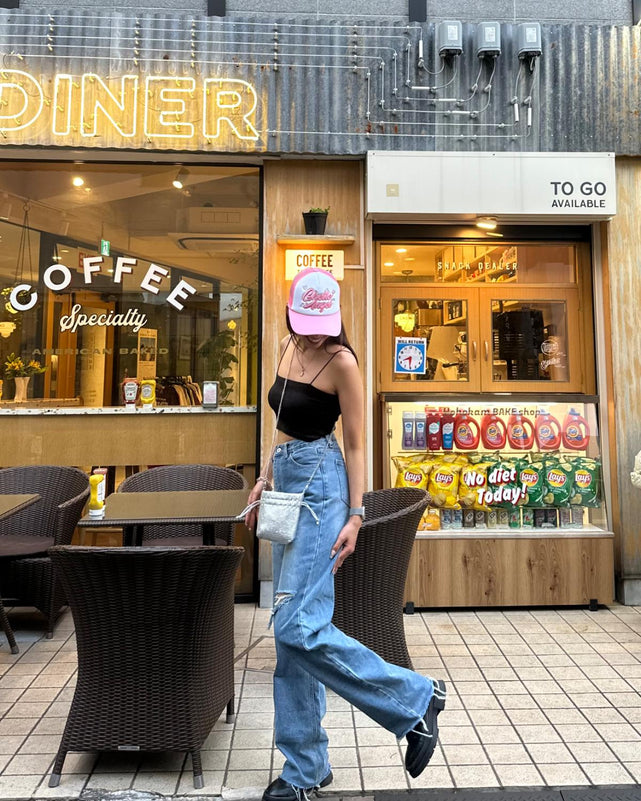 カッティングワイドデニム　