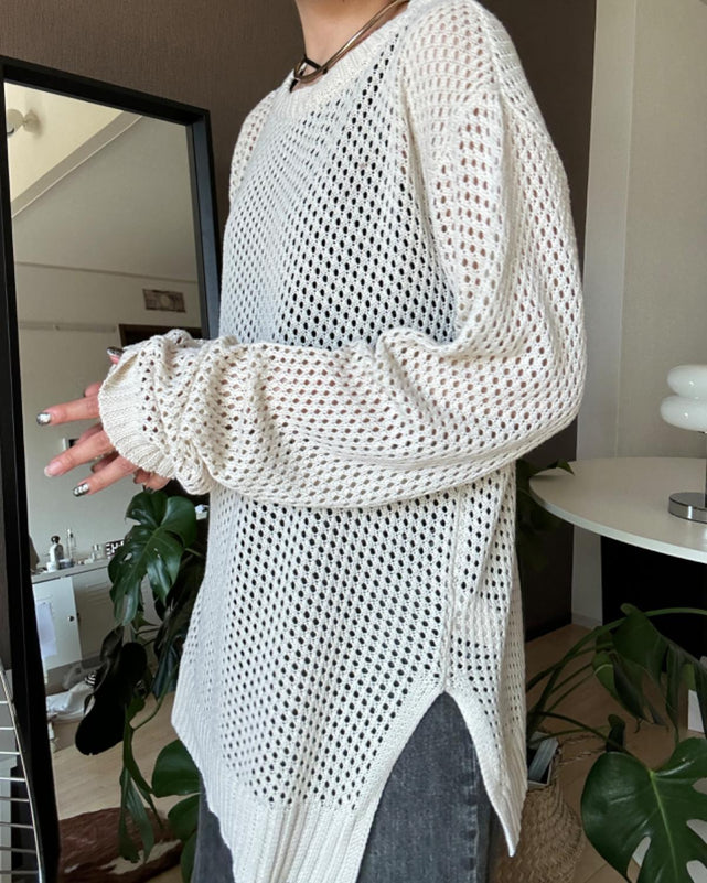 メッシュカットソー