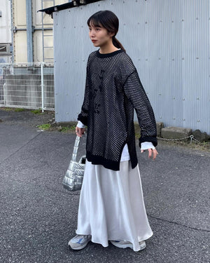 メッシュカットソー