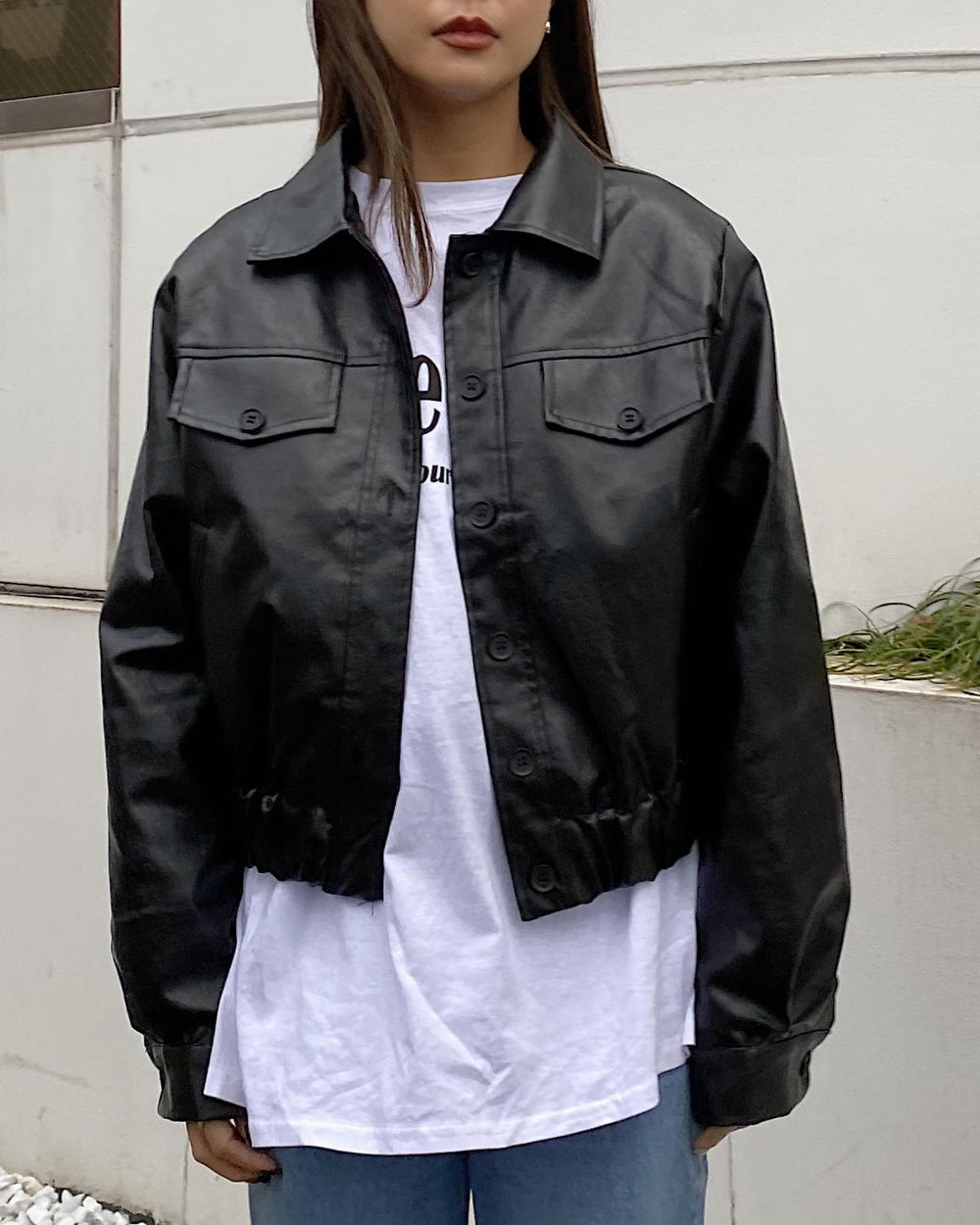 PUショートブルゾン