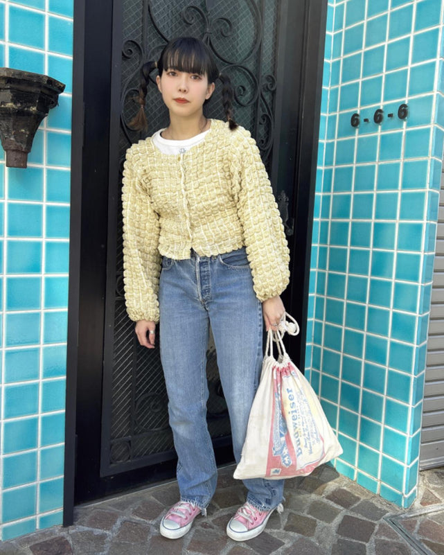 ぽこぽこショートカーディガン