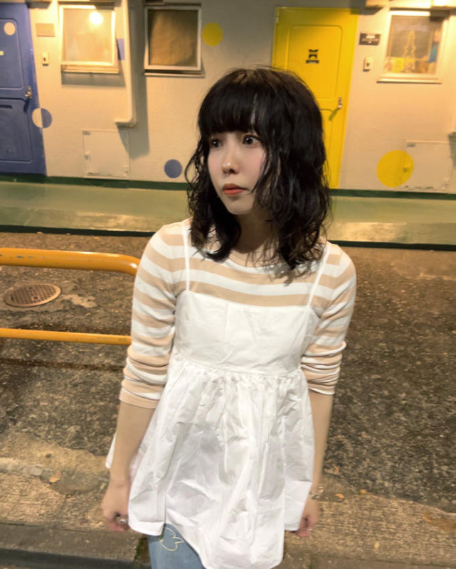 タイプライターペプラムキャミ