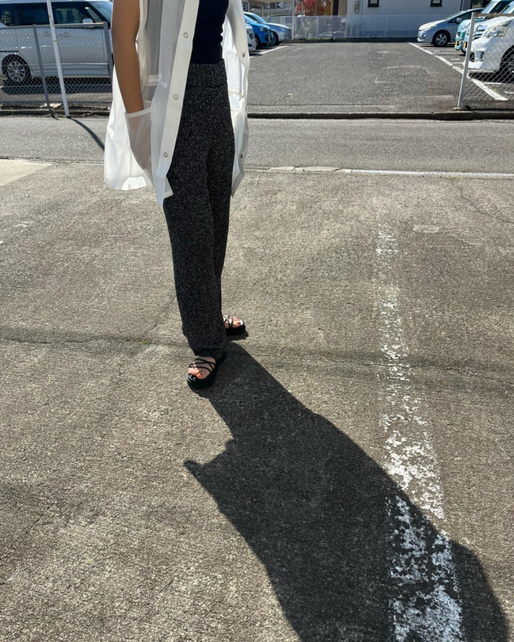 アサタッチミックスニットパンツ