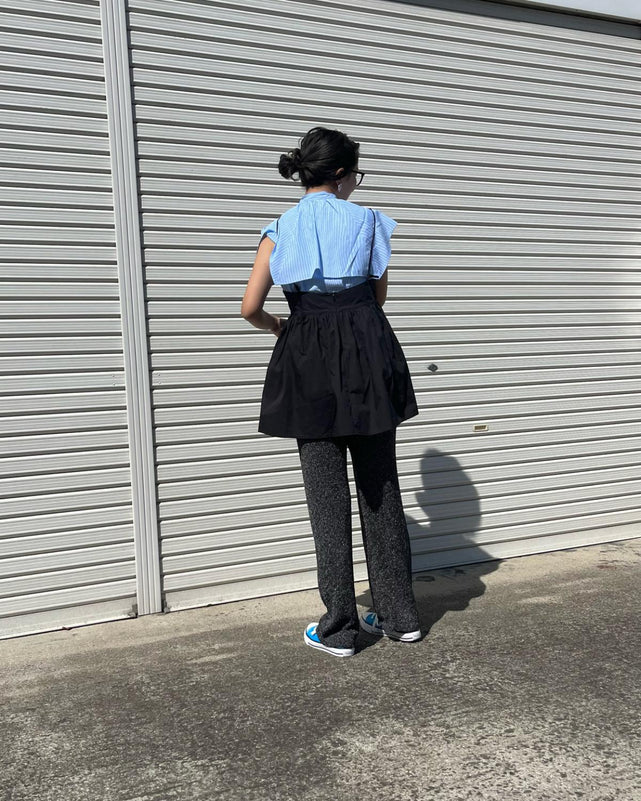 アサタッチミックスニットパンツ