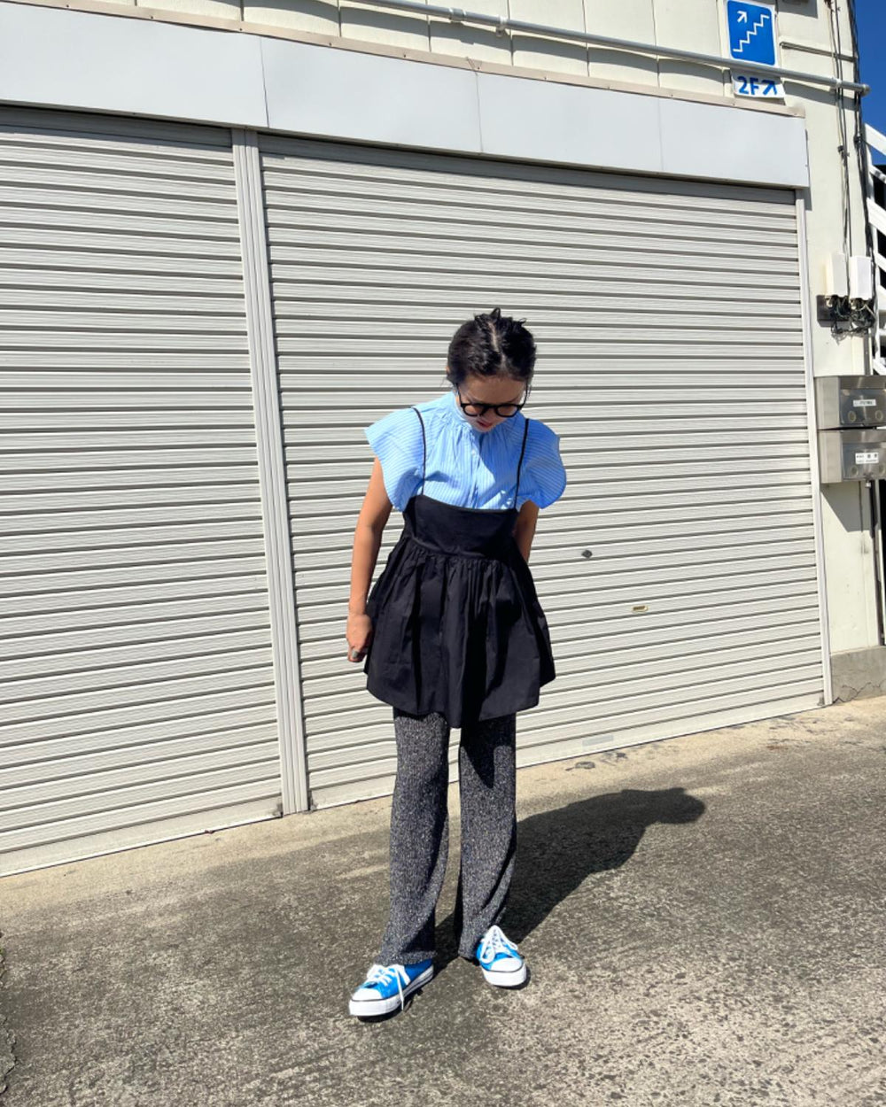 アサタッチミックスニットパンツ