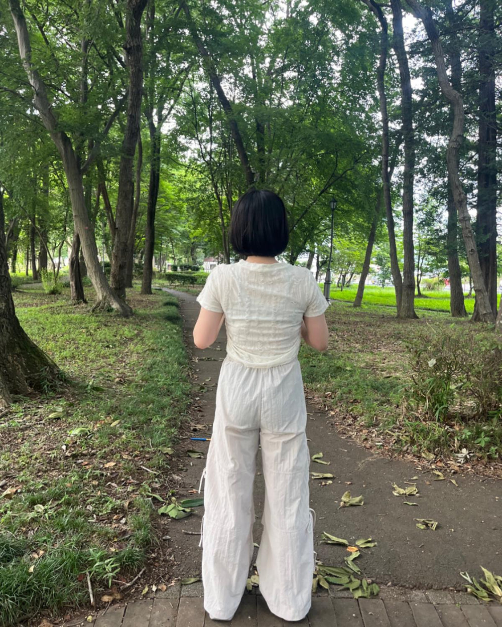 サイドリボンロングパンツ