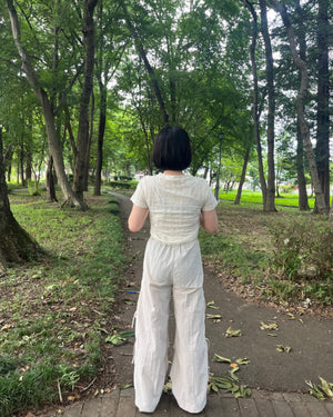 サイドリボンロングパンツ